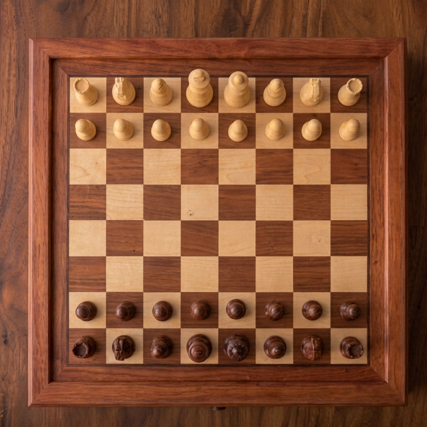 The Equinox - Magnetic Maple Chess Set with Storage Drawers