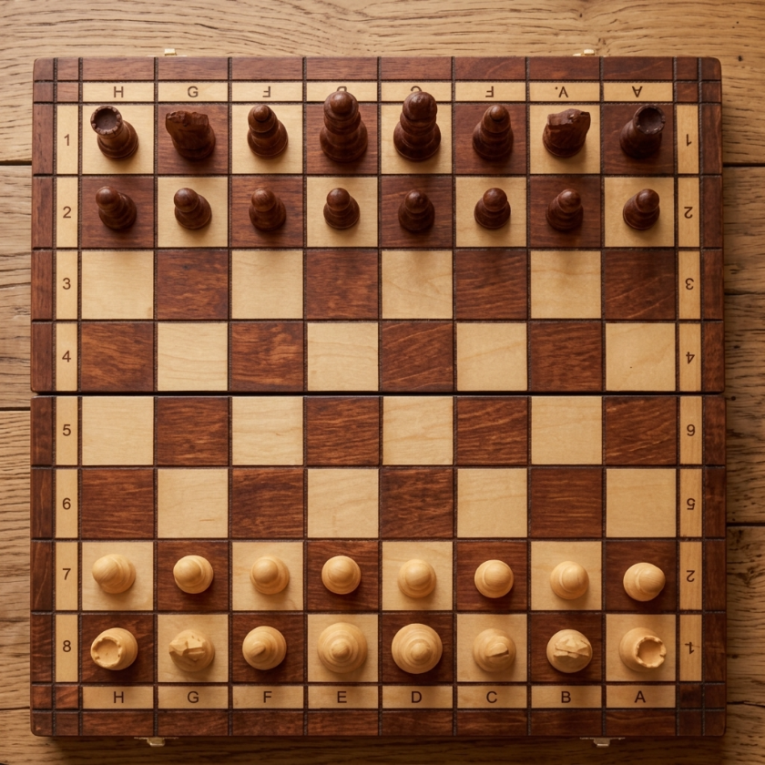 The Atlas - Folding Magnetic Walnut Chess Set