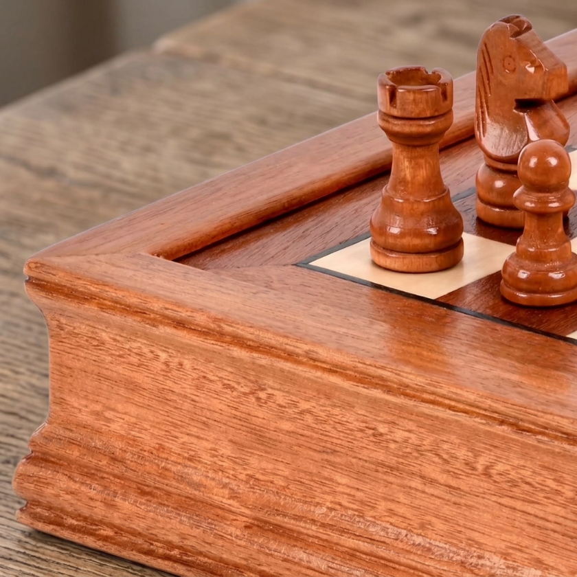 The Equinox - Magnetic Maple Chess Set with Storage Drawers