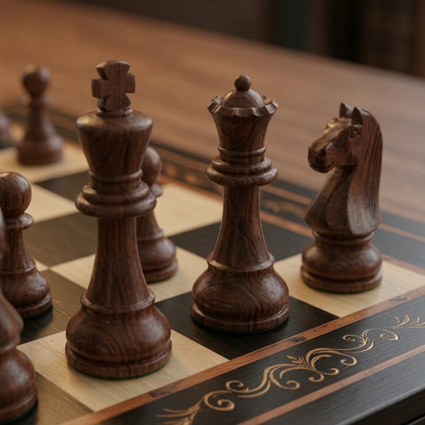 The Axis - Magnetic Walnut & Maple Chess Set