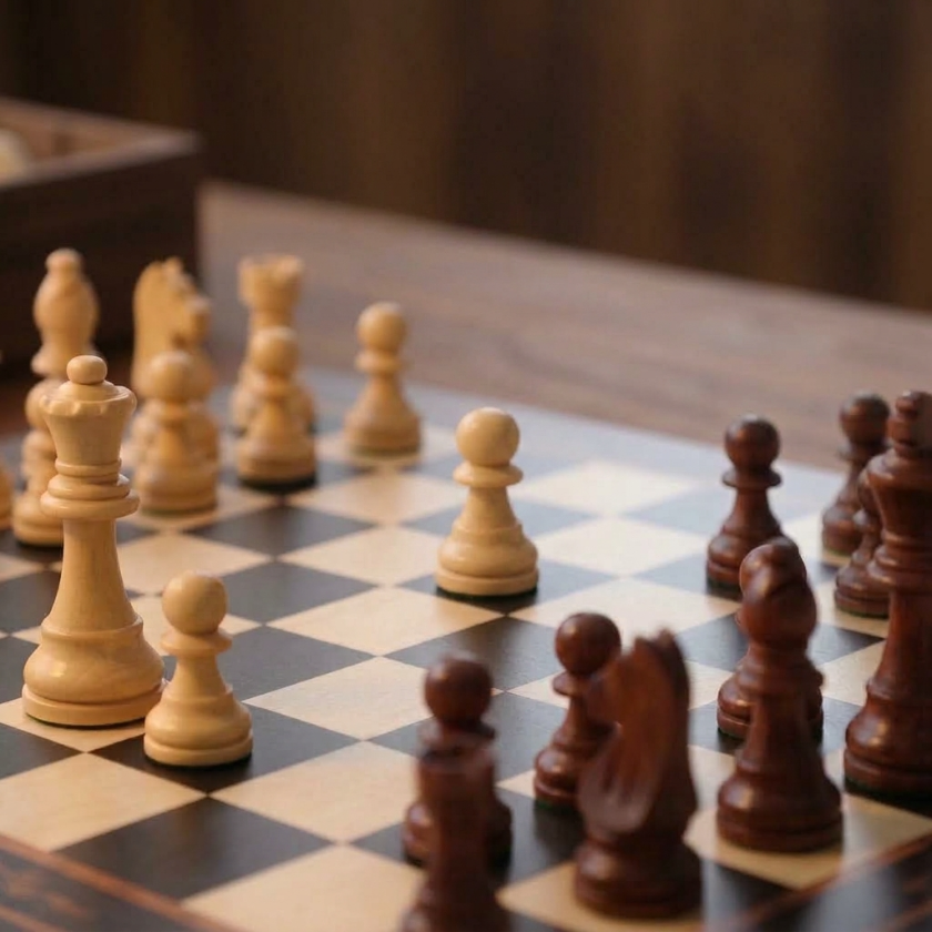 The Axis - Magnetic Walnut & Maple Chess Set
