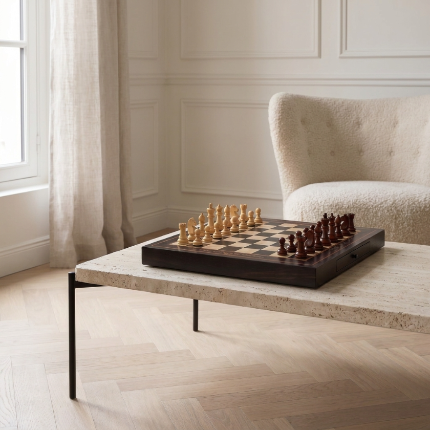 The Axis - Magnetic Walnut & Maple Chess Set
