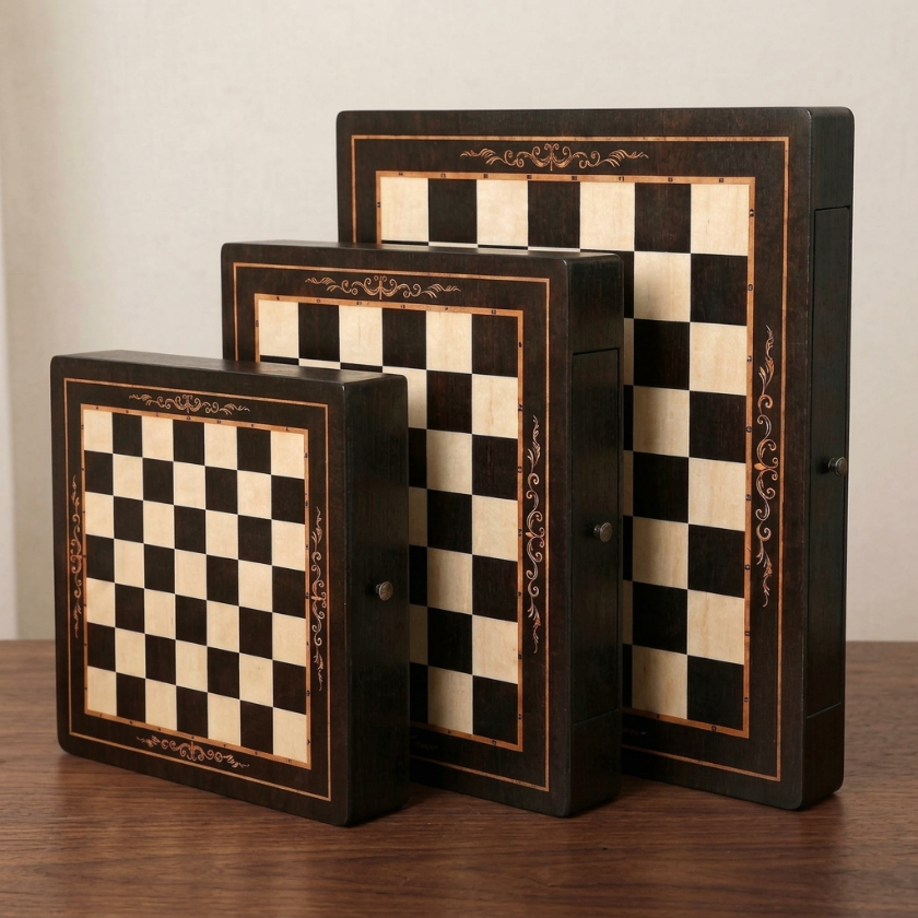 The Axis - Magnetic Walnut & Maple Chess Set