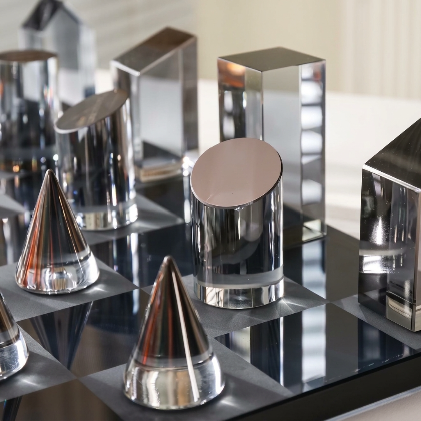 The Lumen - Geometric Crystal Chess Set