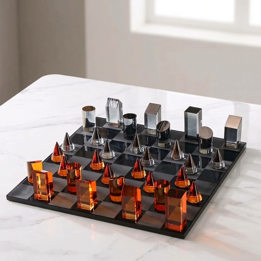 The Lumen - Geometric Crystal Chess Set