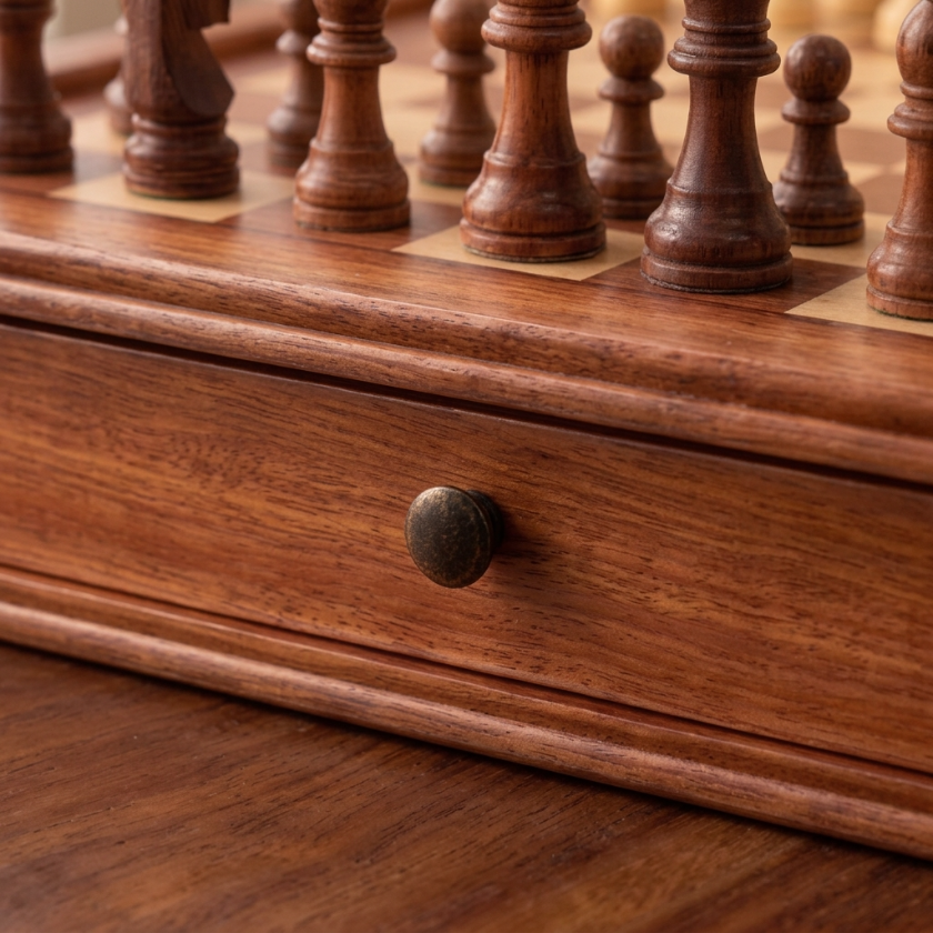 The Equinox - Magnetic Maple Chess Set with Storage Drawers