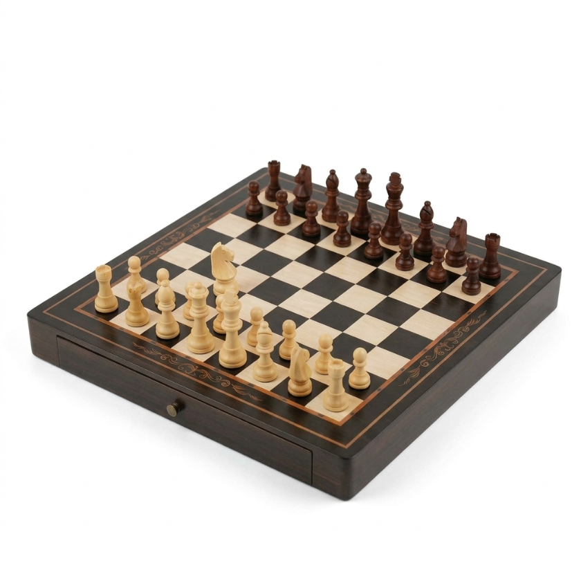 The Axis - Magnetic Walnut & Maple Chess Set