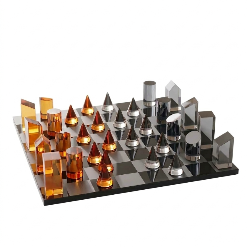 The Lumen - Geometric Crystal Chess Set